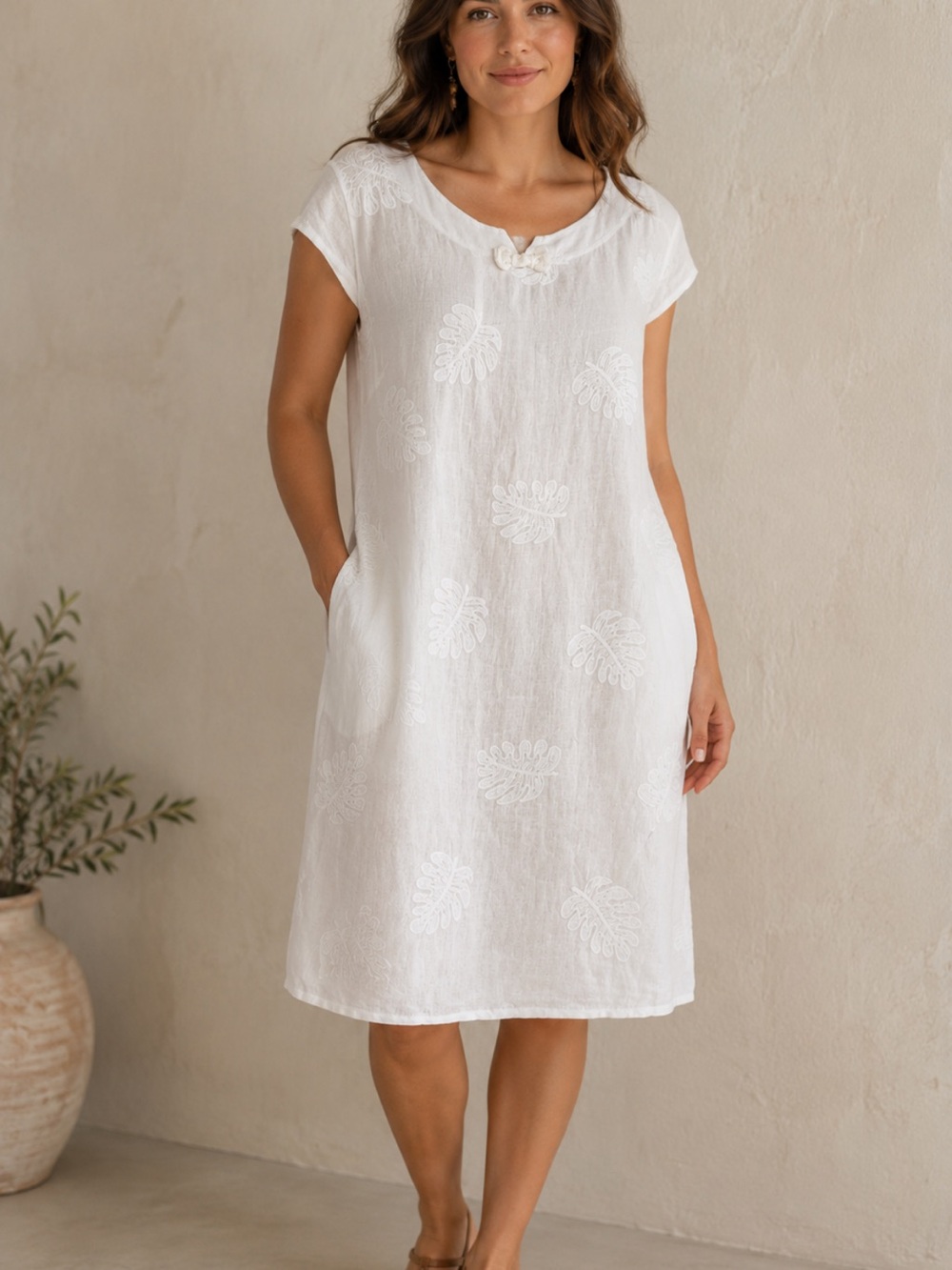Anthropologie HD Diffusion Paris Linen Dress – Size XL (Fits L Comfortably)
